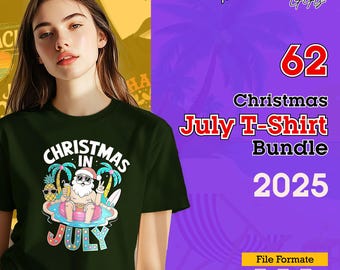 Christmas in July SVG Bundle: 62 Summer Holiday Graphics (EPS, PNG)