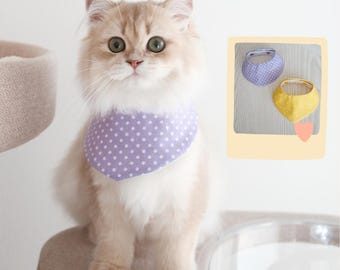 Polka Dot Pet Bandana: Snap-On Dog & Cat Collar Scarf