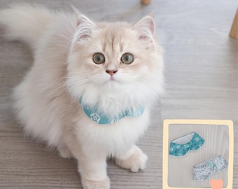 Floral Pet Bandana: Snap-On Dog & Cat Collar Scarf
