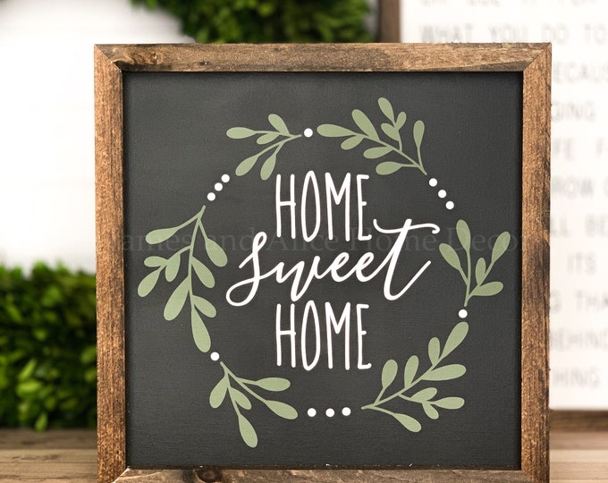 Vintage Style Metal Home Sweet Home Sign, Farmhouse Home Decor, Boho