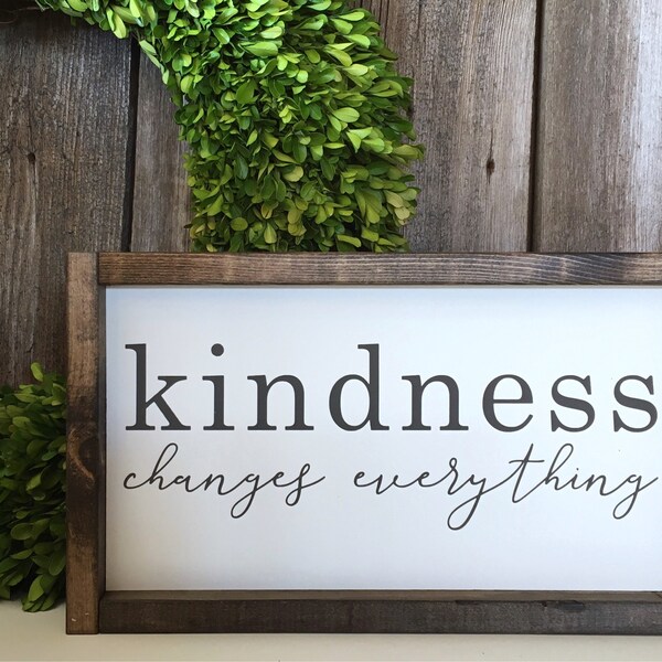 Kindness Framed Art Etsy