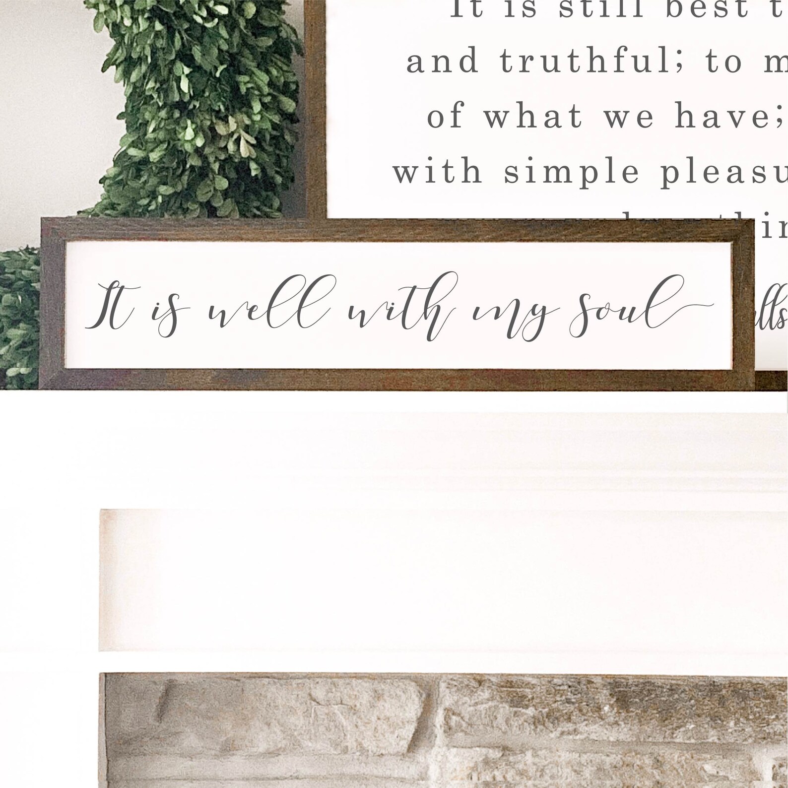 It is Well With My Soul Wood Sign Religious Decor Etsy