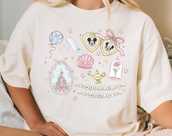 Coquette Bow Castle Shirt Mickey Minnie Heart Frame Top Magical Castle Shirt Disneyworld Shirt Disney Vacation Shirt Girls Trip Shirt