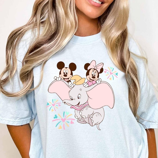 Mickey Minnie Dumbo Ride Shirt Mickey Minnie Flying Elephant Tee Disneyland Matching Family Shirt Comfort ColorsFlying Elephant Disney Tee