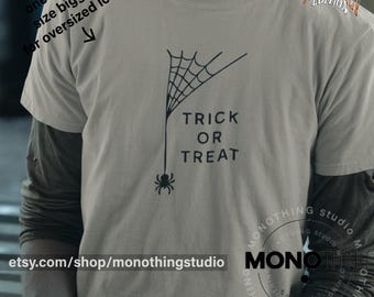 T-shirt Trick or Treat-spin - Spooky Halloween-shirt met print