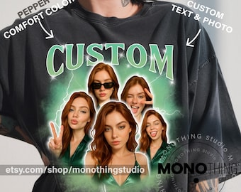 カスタムラップコラージュTシャツ：90年代ブートレッグヒップホップスタイル