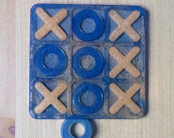 Games, Handmade Resin Tic Tac Toe Game | Modern Coffee Table Decor