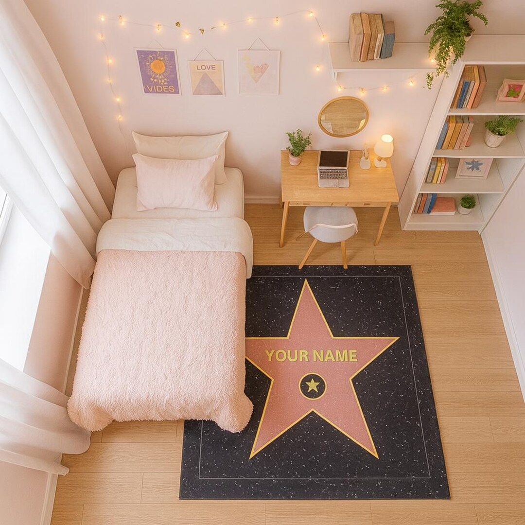 Personalized Hollywood Walk of Fame Rug: Custom Star Name Mat - Etsy