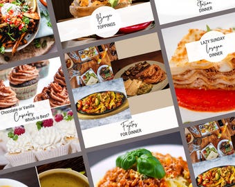 Restaurant Instagram Template: Editable Food Business Social Media Kit (Canva Downloadable PDF)