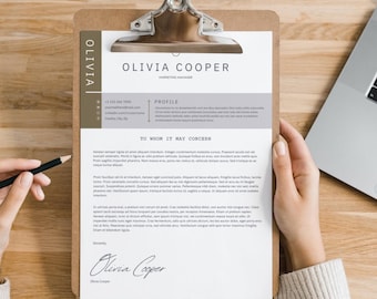 Marketing Manager Resume Template Canva | Editable Cover Letter (PDF)
