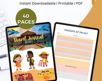 Kids Travel Journal Printable | Vacation Activity Book (PDF)