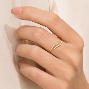Adjustable Wave Ring, Sterling Silver, Cubic Zirconia Pave Band