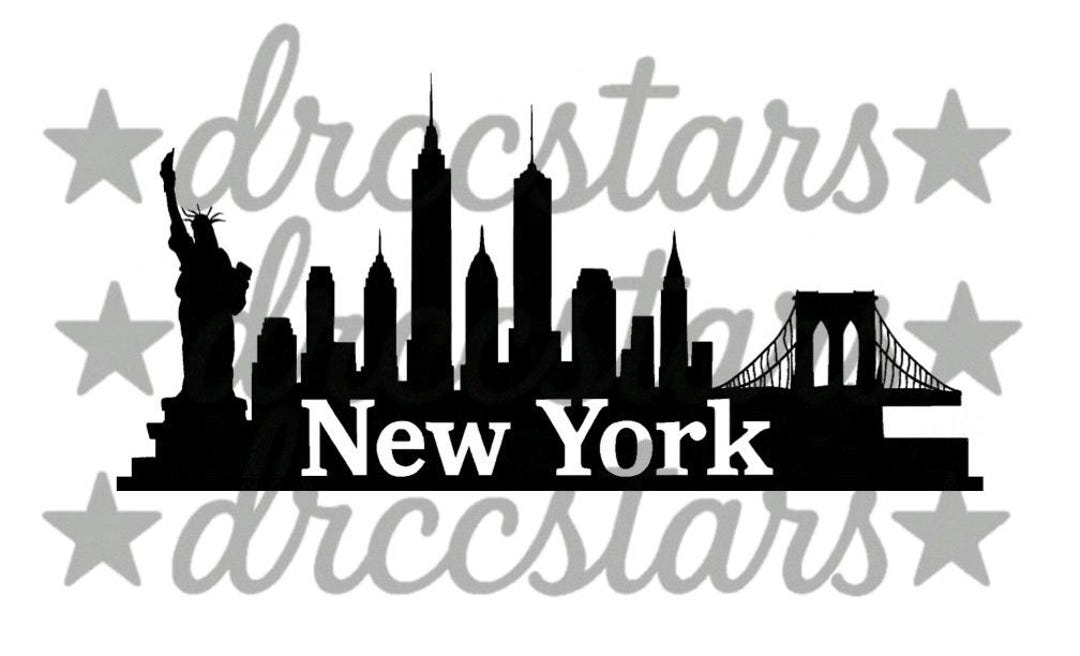 New York City Skyline PNG and SVG Files - Etsy