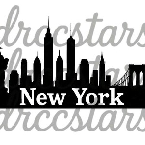 New York City Skyline PNG and SVG Files