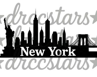 New York City Skyline PNG and SVG Files