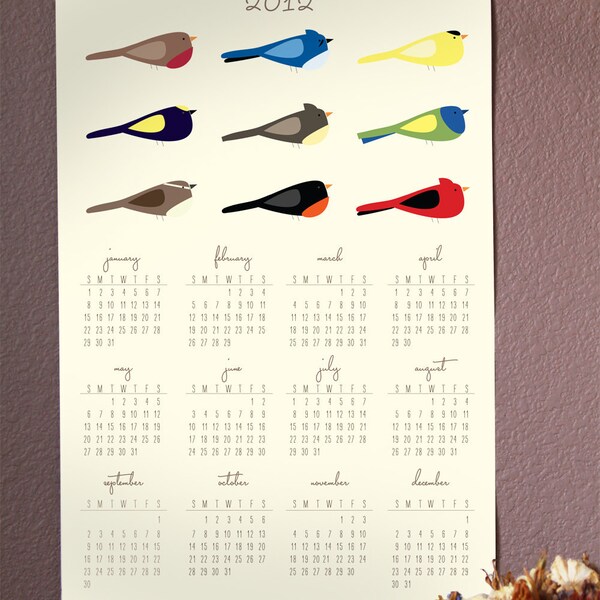 2012 Wall Calendar : Birds of a Feather ON SALE