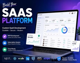 Custom SaaS Platform Development | Scalable Web App, MVP, Startup Solution