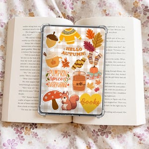 Cozy Autumn Fall Kindle Insert Printable for Seasonal Aesthetic E-Reader Customization