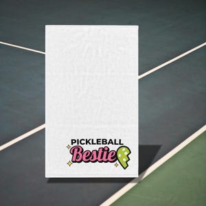 Left Heart Pickleball Bestie Rally Towel: Sports Gift