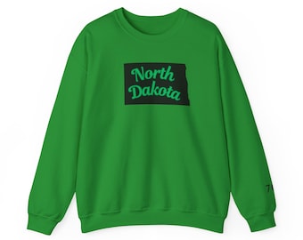 North Dakota crewneck | Cozy Midwest Sweatshirt | Vintage ND crewneck | North Dakota Gift for Her or Him | ND Sweatshirt