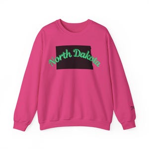 North Dakota Crewneck Sweatshirt, sleeve detail
