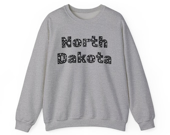North Dakota crewneck | Cozy Midwest Sweatshirt | Vintage ND crewneck | North Dakota Gift for Her or Him | ND Sweatshirt
