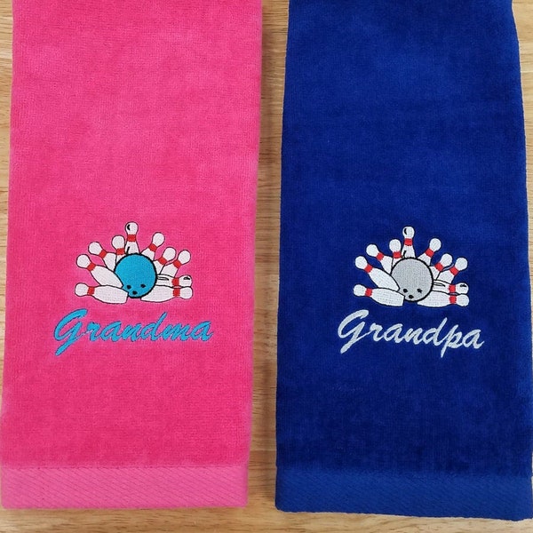 Bowling Towel, Sports Towel, Monogrammed Bowling Towel, Personalized Towel, Birthday Gift