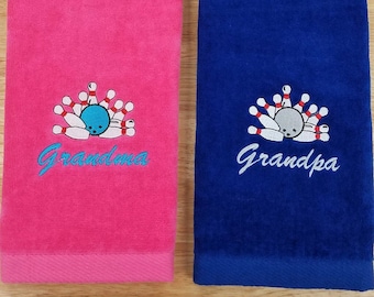 Bowling Towel, Sports Towel, Monogrammed Bowling Towel, Personalized Towel, Birthday Gift