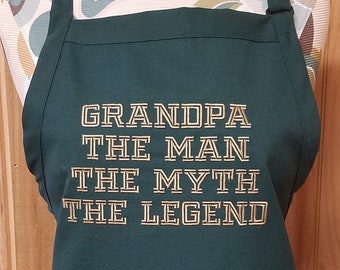 Personalized Apron, Men's Apron, Grandpa Apron, Dad Apron, Father's Day Gift