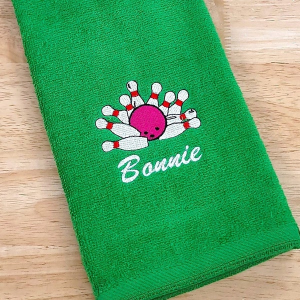 Bowling Towel, Sport Towel, Monogrammed Bowling Towel, Personalized Towel, Christmas Gift