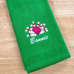 Personalized Bowling Towel, Embroidered Sports Towel