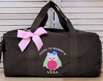 Kids Duffle Bag, Personalized Duffle, Going to Grandma's, Overnight Bag, Birthday Gift