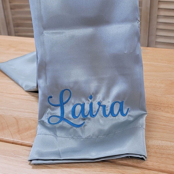 Satin Pillowcase, Satin Silk Pillowcase, Monogrammed Pillowcase, Birthday Gift