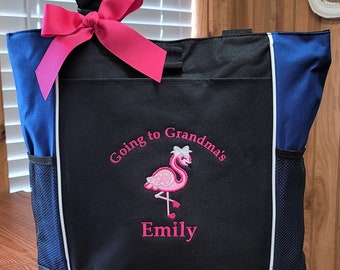 Kid's Tote Bag, Going to Grandma's, Personalized Tote Bag, Overnight Tote Bag