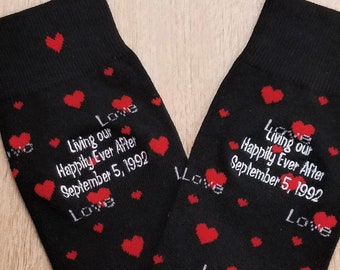 Men's Socks, Novelty Socks, Personalized Socks, Monogrammed Socks, Anniversary Gift
