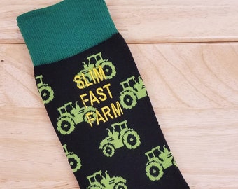 Men's Socks, Tractor Socks, Novelty Socks, Personalized Gift Father's Day