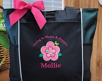 Kids Tote Bag, Going to Nana's, Going to Grandma's, Personalized Tote Bag, Overnight Tote