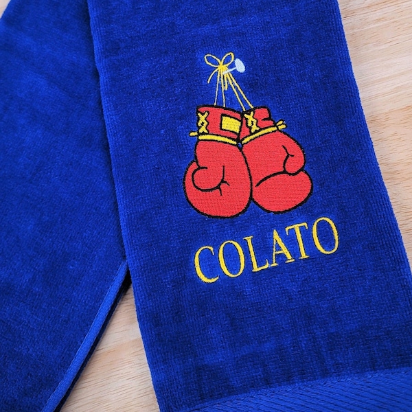 Personalized Gym Towel Boxing Etsy