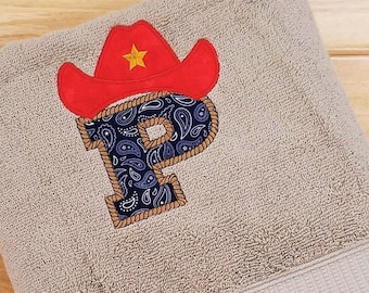 Personalized Towel, Bath Towel, Kid's Towel, Western Towel, Birthday Gift