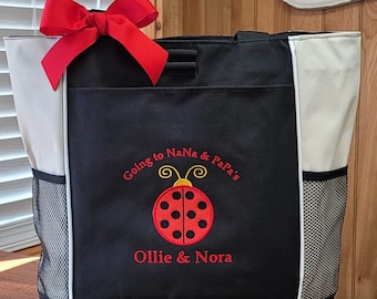 Kid's Tote Bag, Going to Nana's, Going to Grandma's, Personalized Tote Bag, Christmas Gift