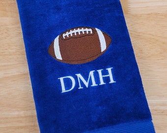 Personalized Football Towel, Embroidered Sports Towel, Christmas Gift