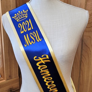Homecoming Sash, Pageant Sash, Sorority Sash, University Sashes