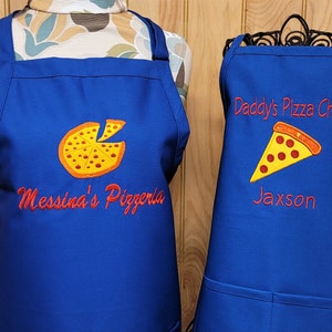 Personalized Apron Set, Pizza Aprons, Monogrammed Aprons, Christmas Gift