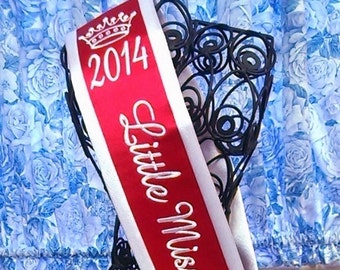 Personalized Pageant Sash: Custom Embroidered Satin Sash