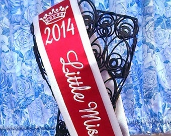 Pageant Sash, Personalized Sash, Embroidered Sash, Festival Sash, Costume Sash