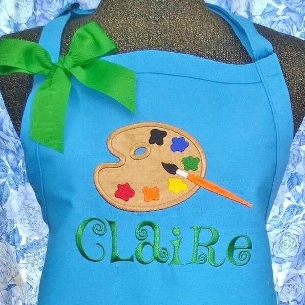 Personalized Apron, Art Apron, Teacher Apron, Monogrammed Apron