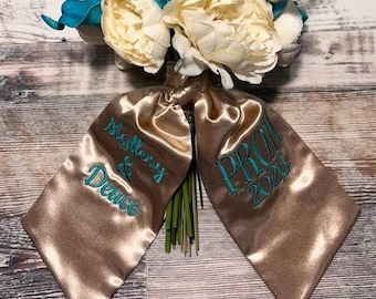Monogram Bouquet Sash, Customized for Prom, HOCO, Seniors, Weddings