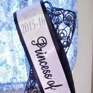 Pageant Sash, Personalized Sash, Monogrammed Sash, Birthday Sash image 1