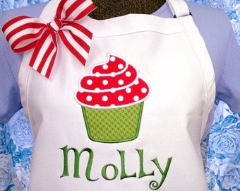 Personalized Apron, Cupcake Apron, Kitchen Apron, Monogrammed Apron