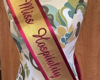 Personalized Pageant Sash, Festival Sash, Monogrammed Sash, Custom Sash